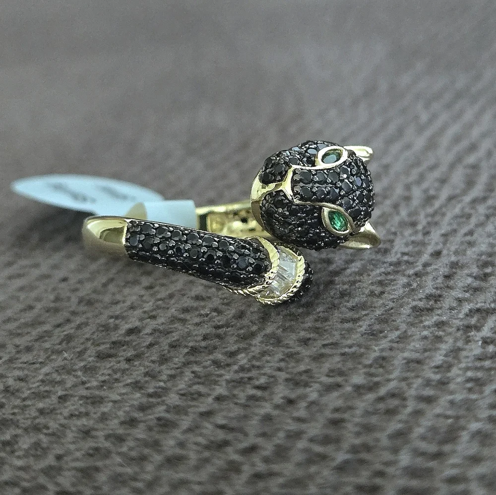 Cote d'Argent Black🖤 Panther Bypass Ring💍 - NWT